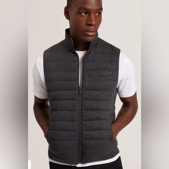 Ted baker DOPPELReversible Fine Knit Quilted Gilet Goode Down Vest. NWT Sz XL
